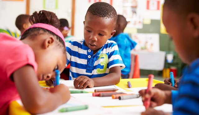Early Head Start learning - young toddlers coloring